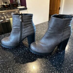 Boots Dark Gray Heeled Boots